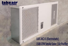 LakeAir LAFC-RC2-S Electrostatic Flush Ceiling Smoke Eater — Black