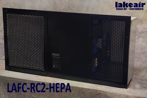 LakeAir LAFC-RC2-H HEPA Flush Ceiling Smoke Eater — Black
